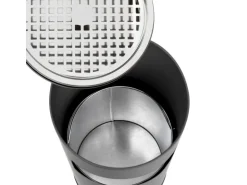 Svita 30L Standaschenbecher Eimer Aschenbecher Mülleimer Ascher 60x25cm Grau