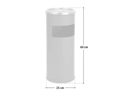 Svita 30L Standaschenbecher Eimer Aschenbecher Mülleimer Ascher 60x25cm Grau