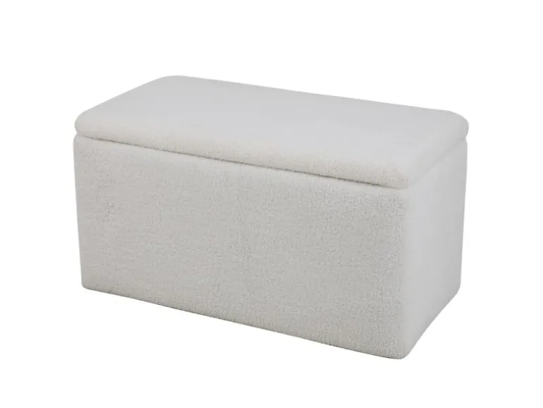 Svita Leaf Sitzbank Hocker Mit Stauraum Aufbewahrungsbox Mit Deckel Weiß