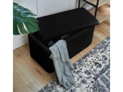 Svita Leaf Sitzbank Hocker Mit Stauraum Aufbewahrungsbox Mit Deckel Weiß