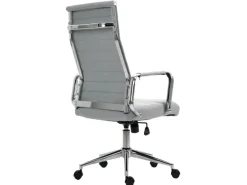 Svita Office Comfort Bürostuhl Schreibtischstuhl Drehstuhl Hohe Rückenlehne Stoff Hellgrau