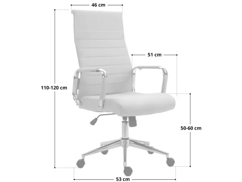Svita Office Comfort Bürostuhl Schreibtischstuhl Drehstuhl Hohe Rückenlehne Stoff Hellgrau