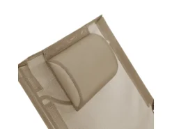 Svita Tomra Liegestuhl Mit Hocker Klappbar Campingstuhl Kopfkissen Taupe