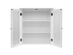 Teamson Home Badezimmer Connor Wandschrank mit 2 Glastüren Weiß