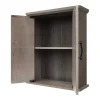 Teamson Home Badezimmer Wand Medizinschrank aus Holz Doppeltüren Salzeiche