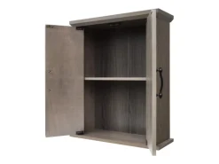 Teamson Home Badezimmer Wand Medizinschrank aus Holz Doppeltüren Salzeiche