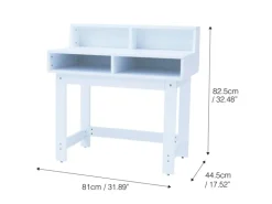 Teamson Kids Kinder Holzschreiber Stühle Set mit Aufbewahrung auf dem Tisch Weiß