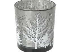 Teelicht-Glas Baum Mehrfarbig Ø 7 cm x 8 cm 3-fach sortiert