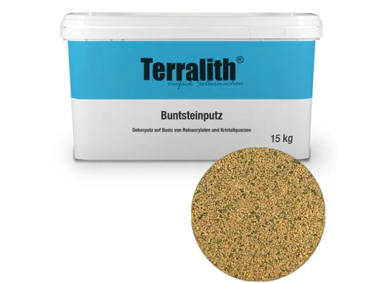 Terralith Buntsteinputz Mosaikputz 2mm -15 kg- BSP15 Gelb Grün