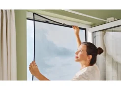 tesa® Insect Stop Insektenschutz Anklipsrahmen für Fenster 1,00 m x 1,20 m