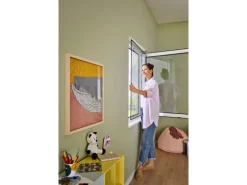 tesa® Insect Stop Insektenschutz Anklipsrahmen für Fenster 1,00 m x 1,20 m
