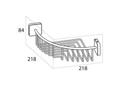 Tiger Eck-Duschablage Onu Edelstahl gebürstet