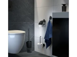 Tiger Toilettenbürste Tune mit Halter Metall gebürstet-Schwarz