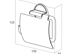 Tiger Toilettenpapierhalter Tune mit Deckel Metall gebürstet-Schwarz