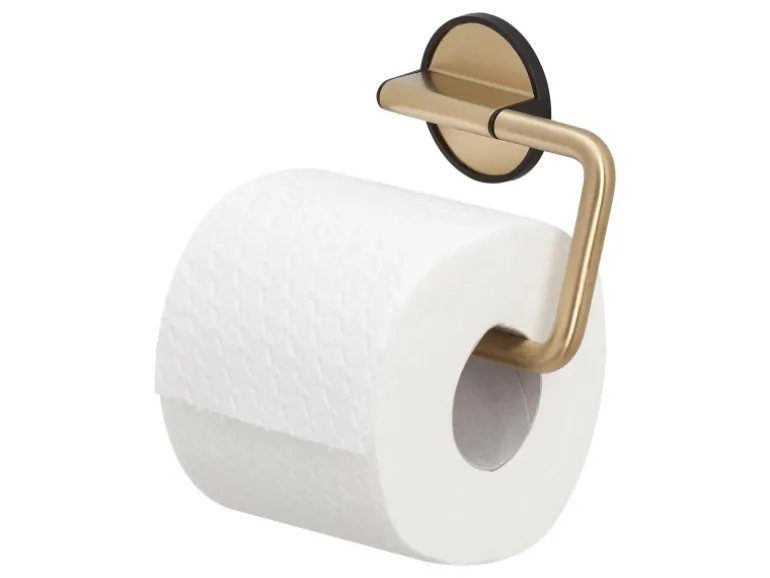 Tiger Tune Toilettenpapierhalter ohne Deckel Messing gebürstet / Schwarz