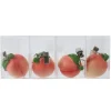 Tischdeckenbeschwerer mit Clips Pfirsich 4-er Set Polyresin Orange-Grün