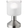 Tischleuchte Gral in Nickel matt