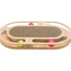 Trixie Kratzpappe mit Spielzeug Katzenminze Holz 4 cm × 46 cm × 25 cm