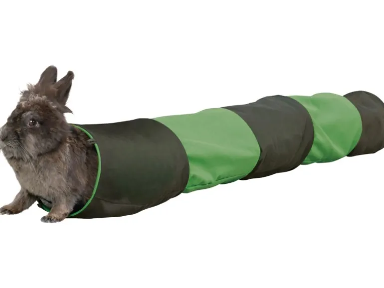 Trixie Spieltunnel für Kaninchen ø 18 cm x 130 cm Anthrazit/ Grün