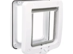 Trixie 4-Wege Freilauftür 20 cm × 22 cm Weiß