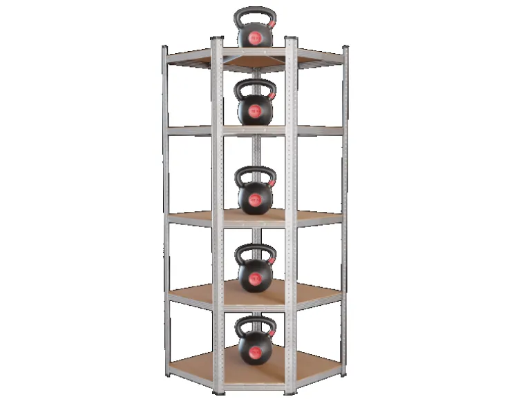 Tronitechnik Schwerlastregal Kellerregal Lagerregal 40 X 40 X 70 X 70 X 180 Cm Stahlgestell Bis 875 Kg 5 Ablagen