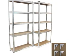 TRUTZHOLM Steckregal 180x90x30 cm 2er Set Schwerlastregal 875kg
