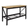 TRUTZHOLM Werkbank 153x62x99 cm Traglast 500 kg Stahlgestell Hartholzplatte