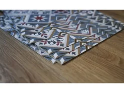 Tulup PVC Fliesen Selbstklebende 30 cm x 30 cm Set von 9 Klassische Klebefliesen Vinyl Bodenfliesen Klebefliesen für Küche Orientalisches Mosaik