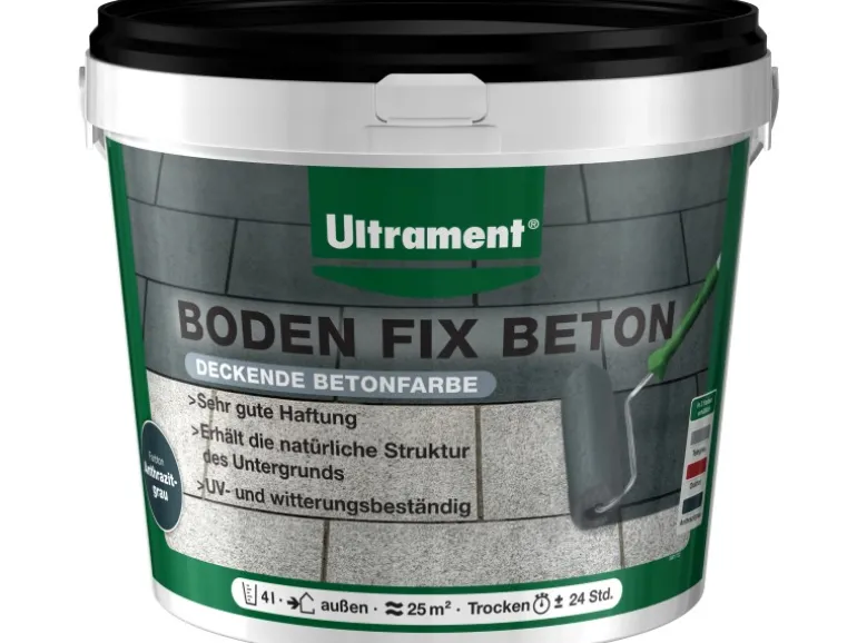 Ultrament Boden Fix Beton 4 l Anthrazit