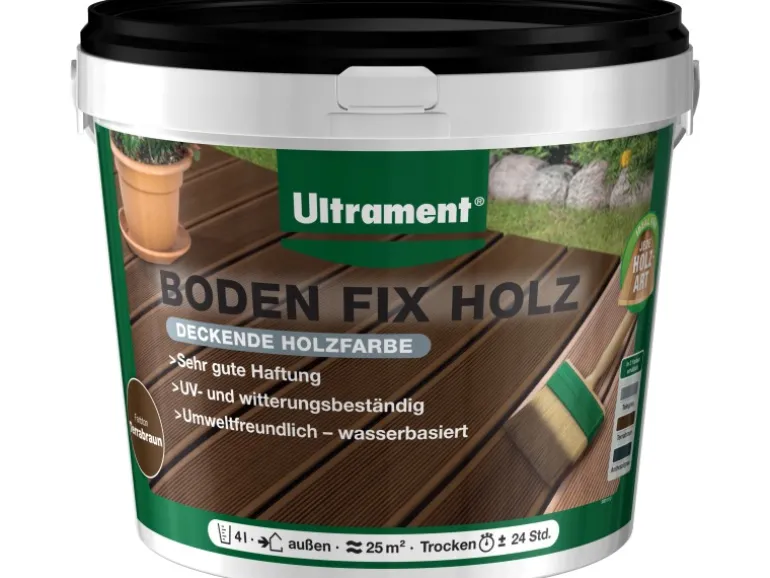 Ultrament Boden Fix Holz 4 l Terrabraun