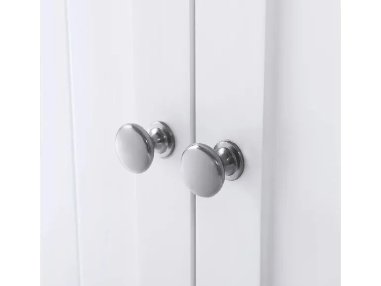 Vasagle Badezimmerschrank mit 2 Türen 30 cm x 60 cm x 80 cm Weiß