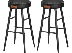Vasagle Barhocker 2er-Set Schwarz