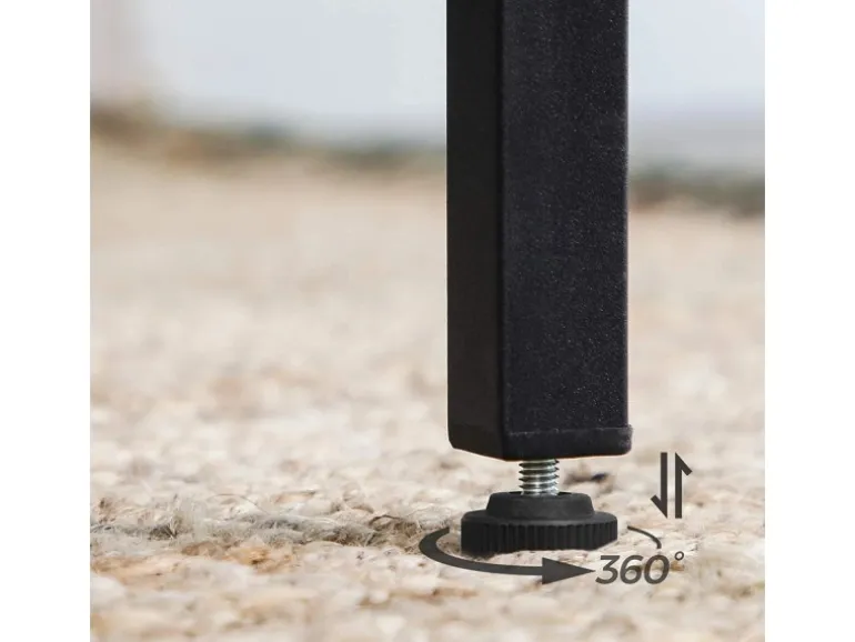 Vasagle Bartisch Quadratisch 60 cm x 60 cm x 92 cm Braun-Schwarz