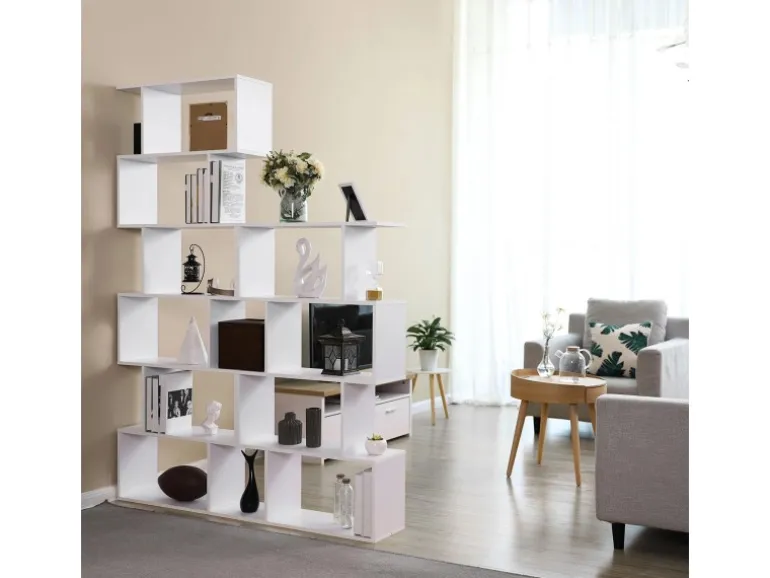 Vasagle Bücherregal 6 Ebenen 24 cm x 70 cm x 190,5 cm Weiß