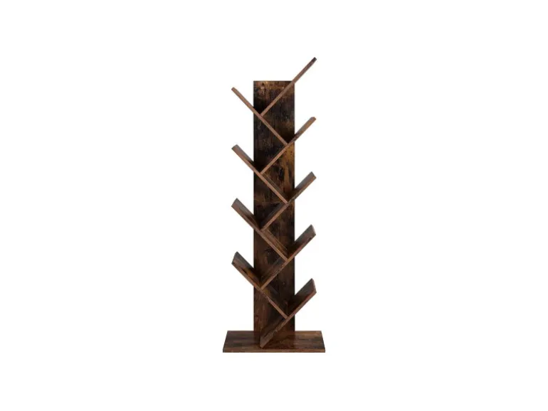 Vasagle Bücherregal Baum-Form 25 cm x 50 cm x 141,5 cm Braun