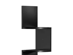 Vasagle Eckbücherregal 5 Ebenen Wandmontage 20 cm x 20 cm x 126 cm Schwarz