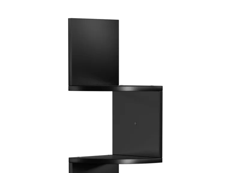 Vasagle Eckbücherregal 5 Ebenen Wandmontage 20 cm x 20 cm x 126 cm Schwarz