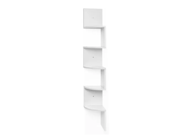 Vasagle Eckregal 5 Ebenen 20 cm x 20 cm x 126 cm Weiß