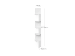 Vasagle Eckregal 5 Ebenen 20 cm x 20 cm x 126 cm Weiß