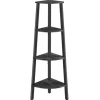 Vasagle Eckregal 4 Ebenen 33,4 cm x 33,4 cm x 124,5 Grau-Schwarz