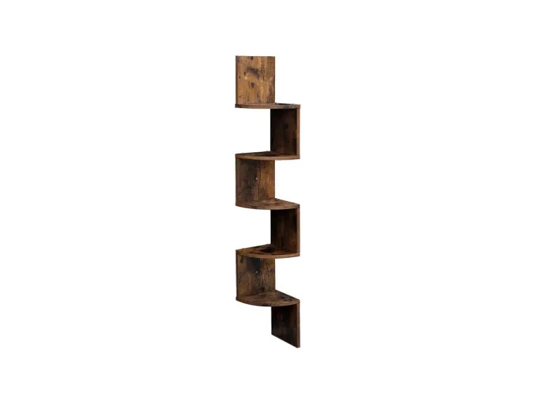 Vasagle Eckregal 5 Ebenen 20 cm x 20 cm x 126 cm Braun