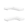 Vasagle Eckregal 2er Set L-förmig 29 cm x 40 cm Weiß