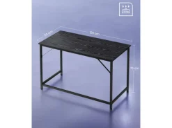 Vasagle Schreibtisch 60 cm x 120 cm x 75 cm Schwarz