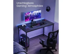 Vasagle Schreibtisch 60 cm x 120 cm x 75 cm Schwarz