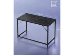 Vasagle Schreibtisch 60 cm x 120 cm x 75 cm Schwarz