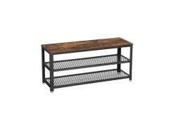 Vasagle Schuhregal 2 Gitterablagen 30 cm x 100 cm x 45 cm Braun-Schwarz