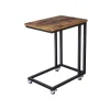 Vasagle Serviertisch mit Rollen 35 cm x 50 cm x 60 cm Braun-Schwarz