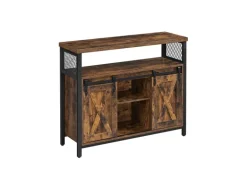Vasagle Sideboard 33 cm x 100 cm x 80 cm Braun-Schwarz