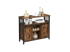 Vasagle Sideboard 33 cm x 100 cm x 80 cm Braun-Schwarz