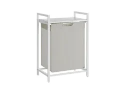 Vasagle Wäschesammler 50 cm x 33 cm x 72 cm Weiß